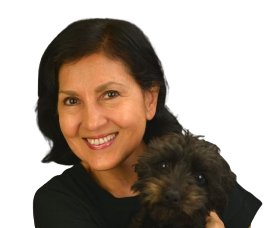 Angela Voice-Actor with cute dog
